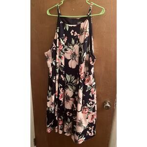 Vince Camuto Scuba Dress Floral Fit & Flare Cocktail Wedding Sleeveless Sz 22